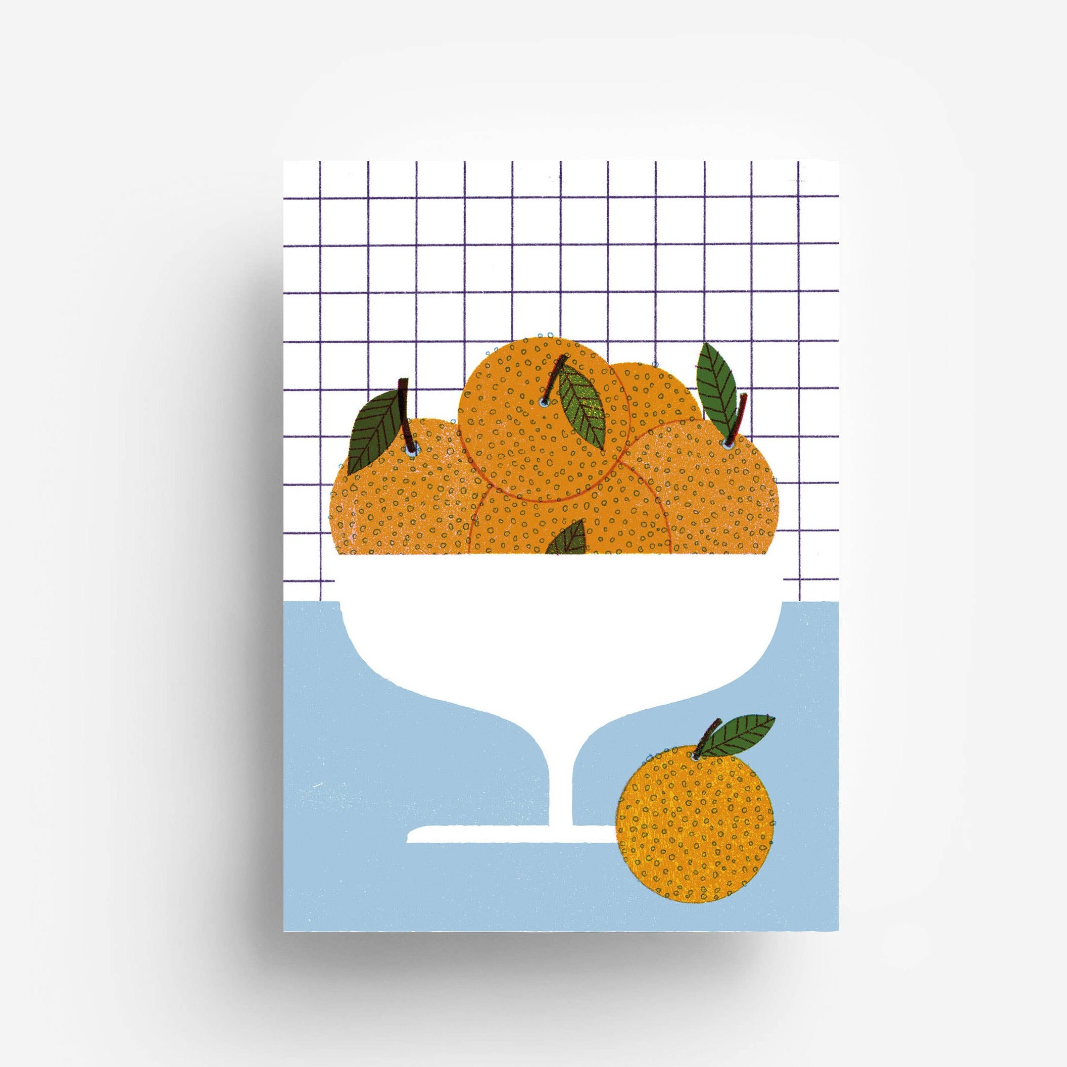 Orangen Bowl Postkarte DIN A6