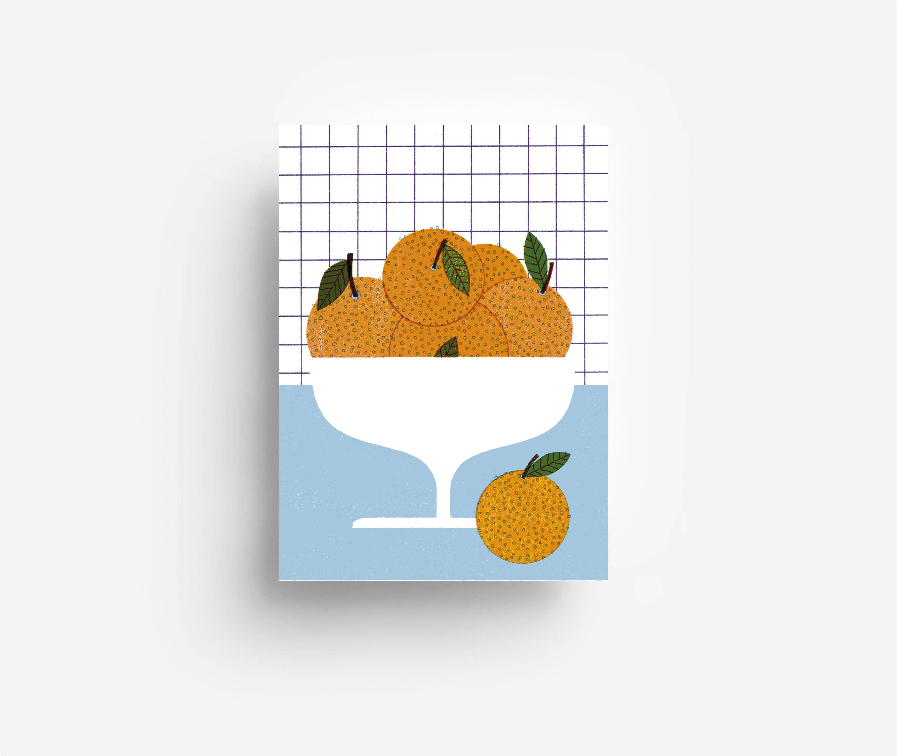 Orangen Bowl Postkarte DIN A6