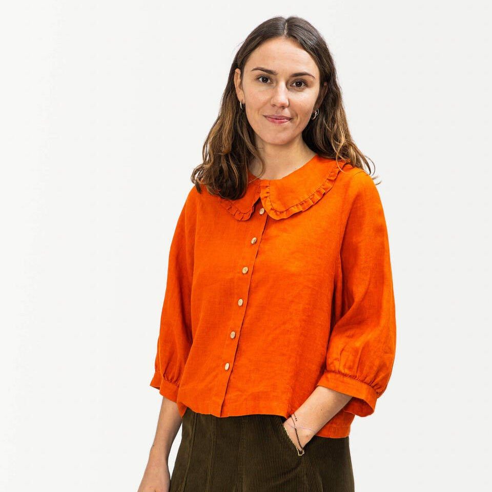 Matona Everyday Blouse 'squash' (S-XL) Leinen Bluse