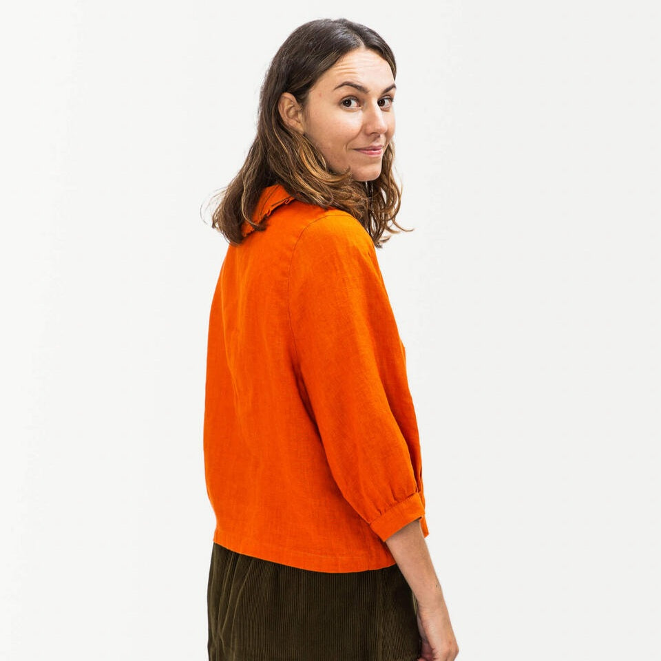 Matona Everyday Blouse 'squash' (S-XL) Leinen Bluse