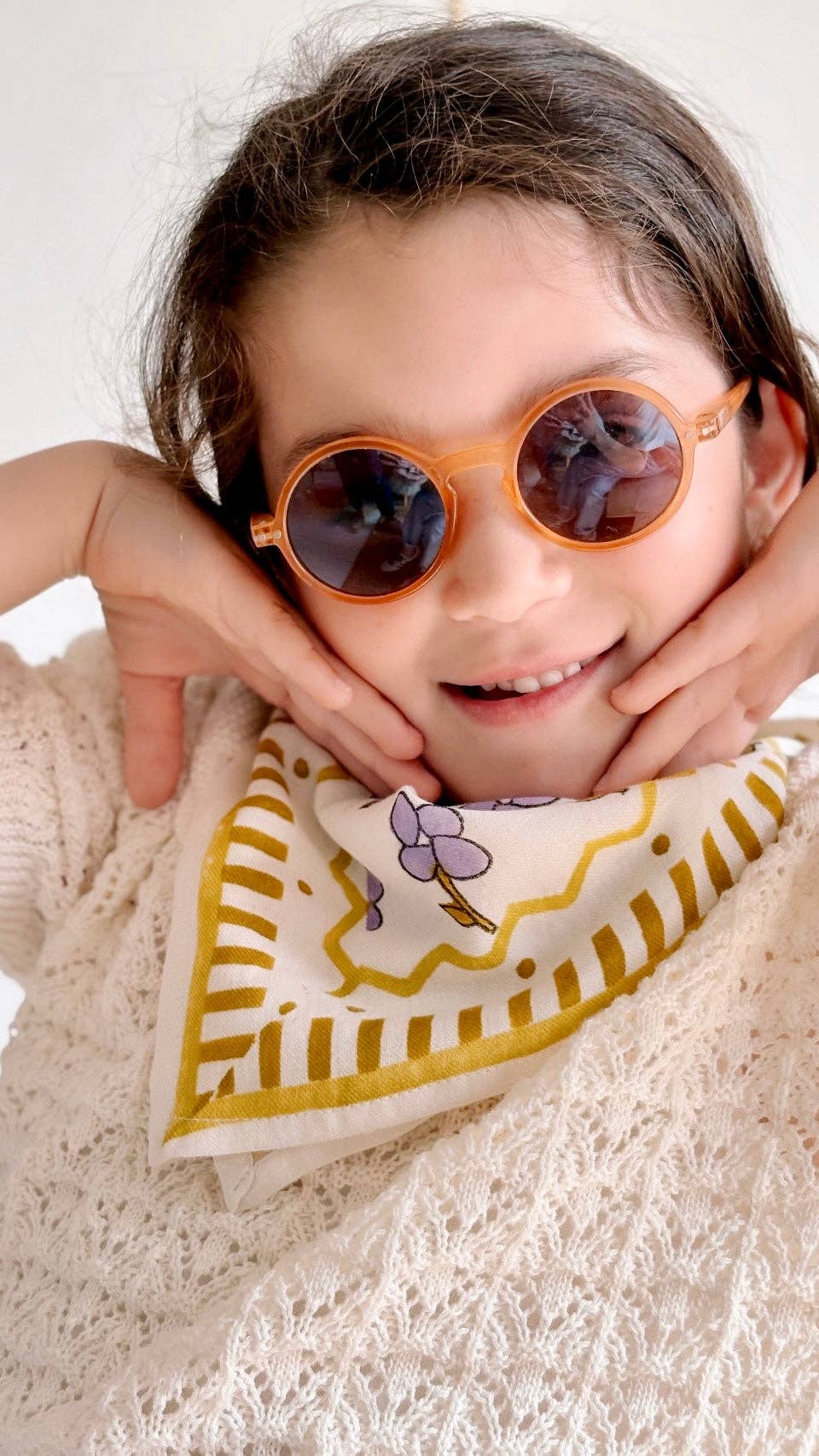 Maison Augustin Baby- Kinder Schal Purple Bloom