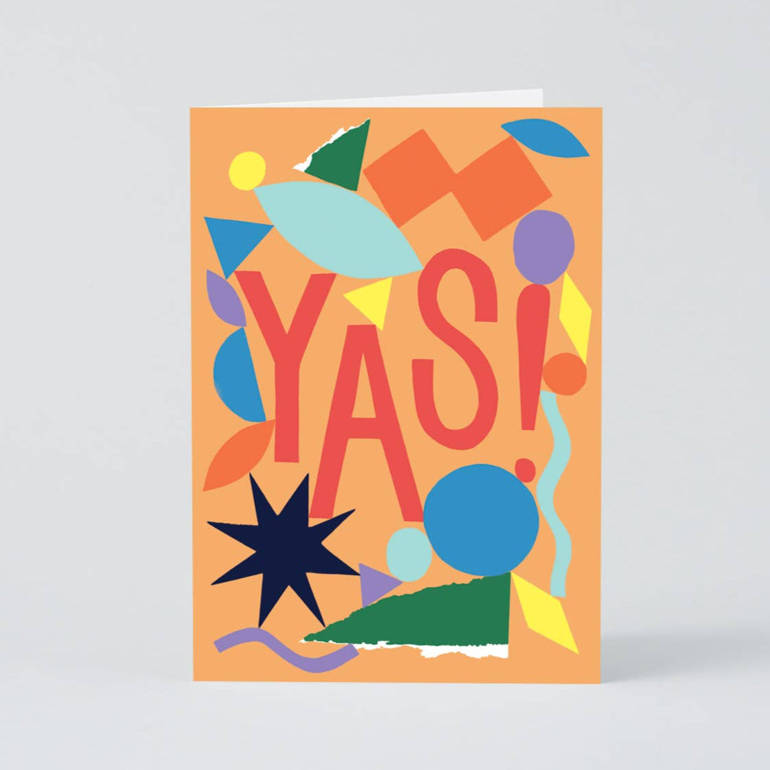 Grußkarte mit Aufschrift „Yas“