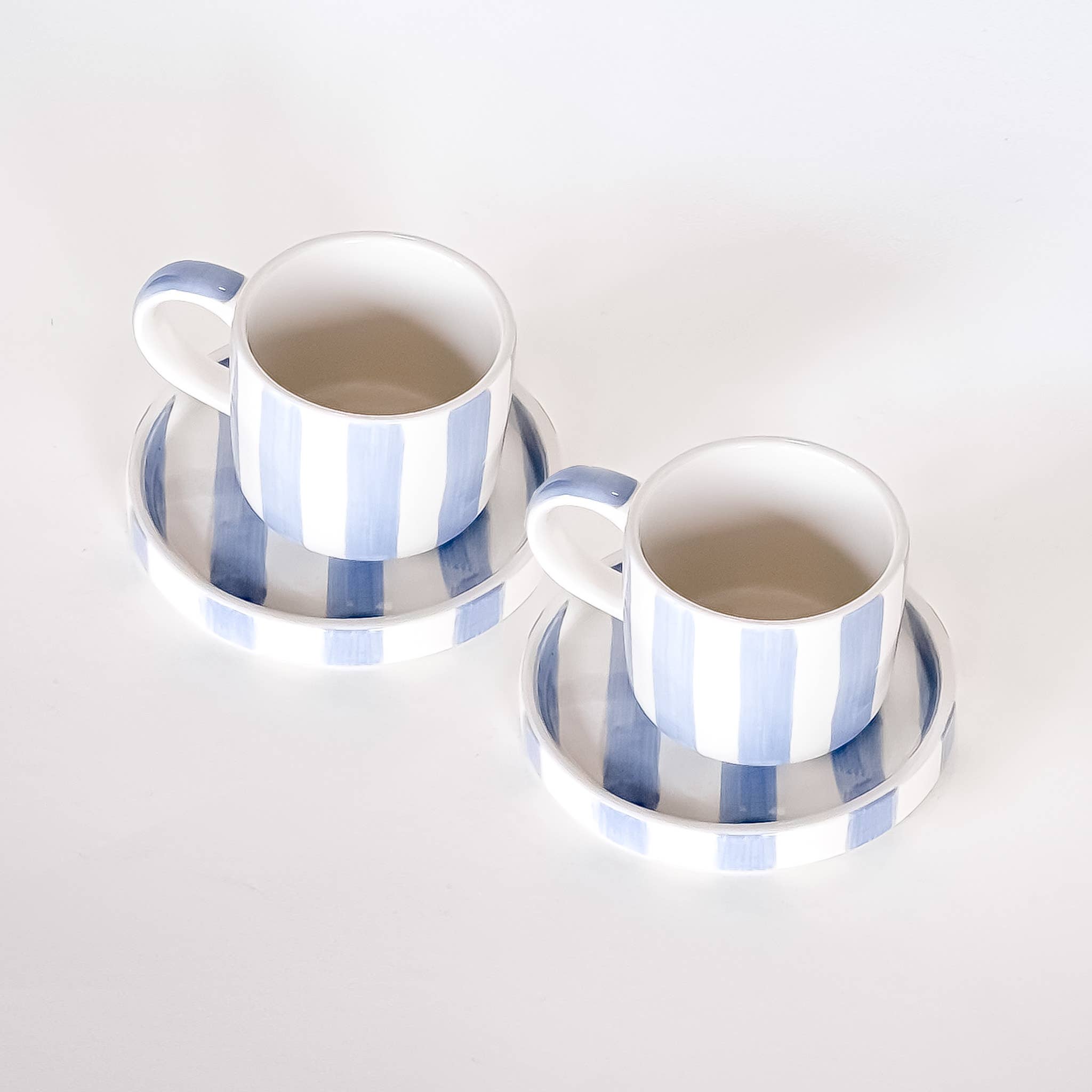 Magazin Minori Espresso  Stripes - morning  azzurro (2er Set - 4 Teile)