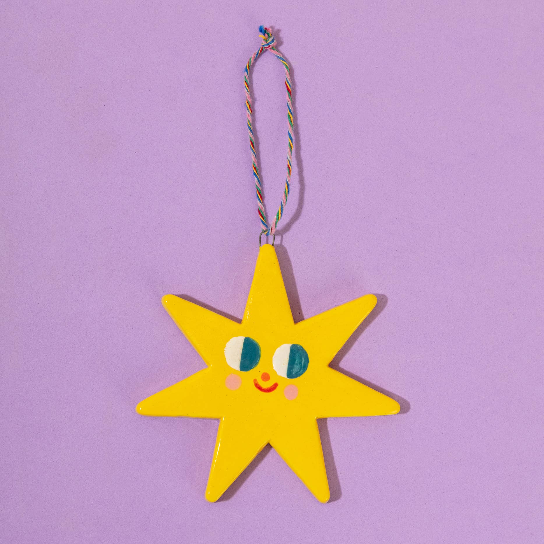 Ana Seixas Großer glänzender Stern / Keramikhängeornamente