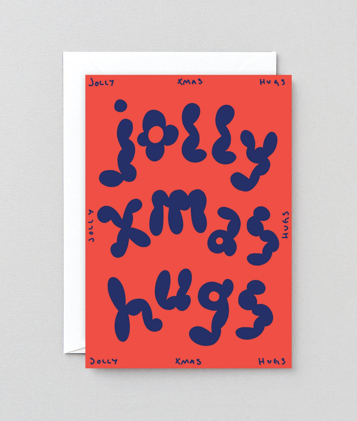 WRAP Geprägte Weihnachtsgrußkarte mit fröhlichen Weihnachtsumarmungen