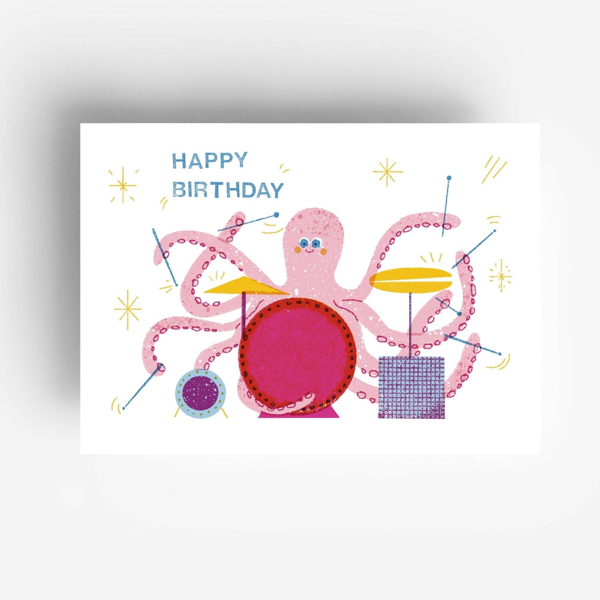 Geburtstagspostkarte Oktopus DIN A6