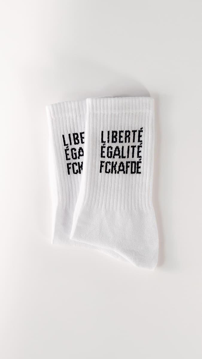 FCKAFDÉ Statement Socken in weiß von arrel