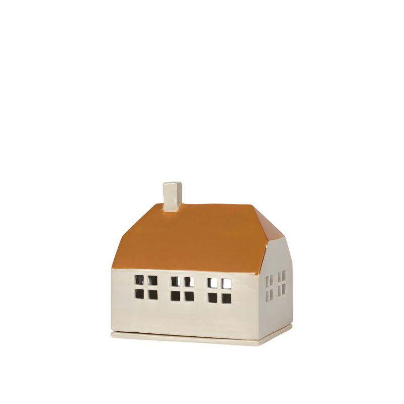 Broste Copenhagen Kerzenhalter für Teelicht 'Bo Leuchtturm - Golden Brown'