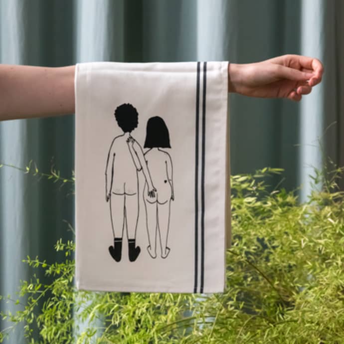 helen b Geschirrtuch 'naked couple'