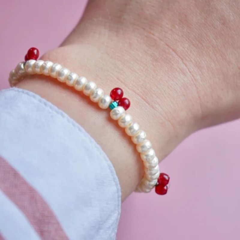 SanSan Armband aus Glasperlen 'Cherry Garden'