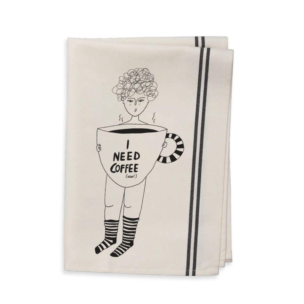 Helen B -Geschirrtuch 'coffee now'