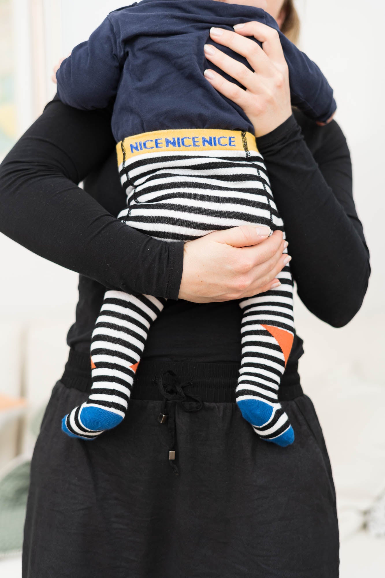 Babystrumpfhose 'BLOCK STRIPES RED BLUE YELLOW' Nicenicenice