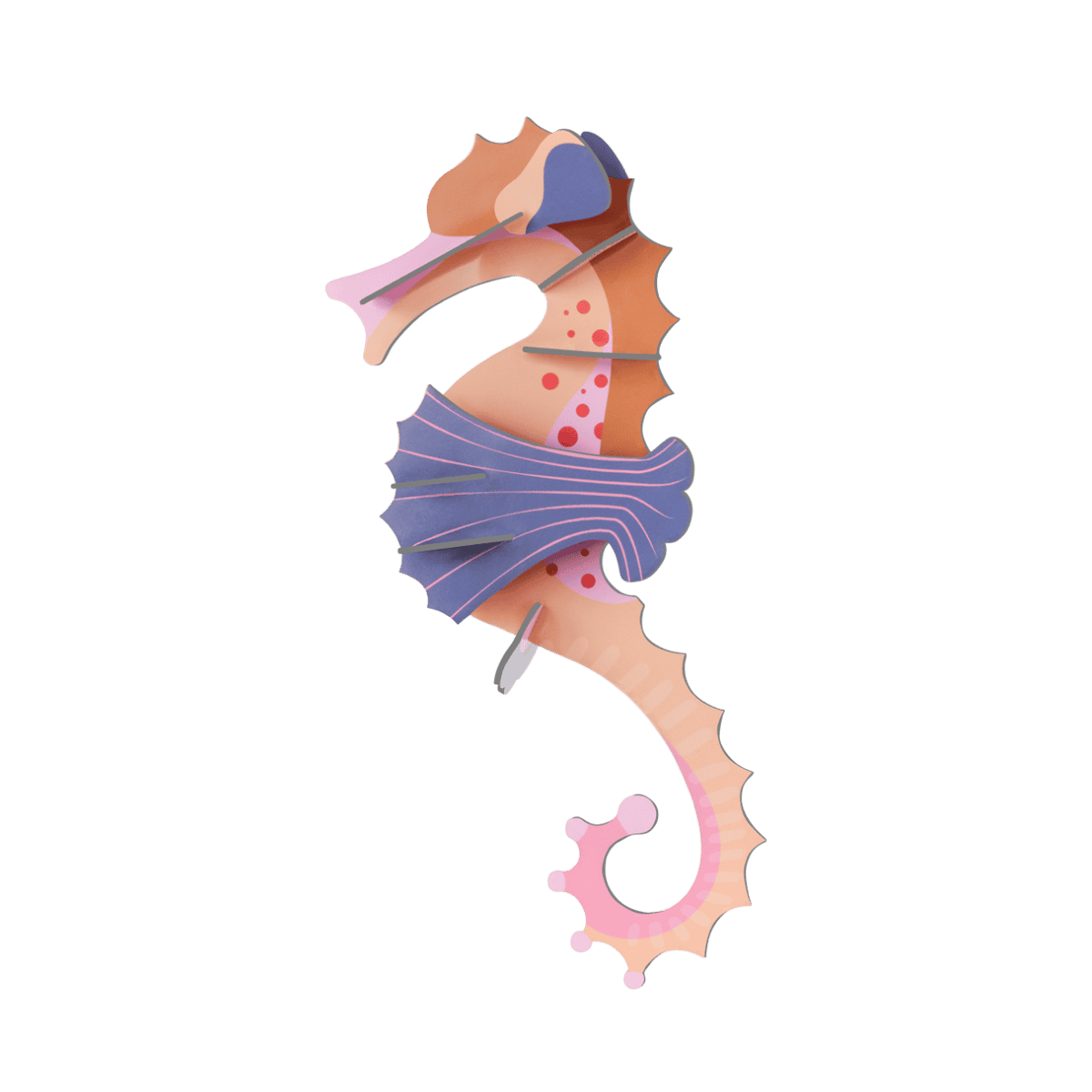 Studio ROOF 'Small sea creature - pink seahorse'