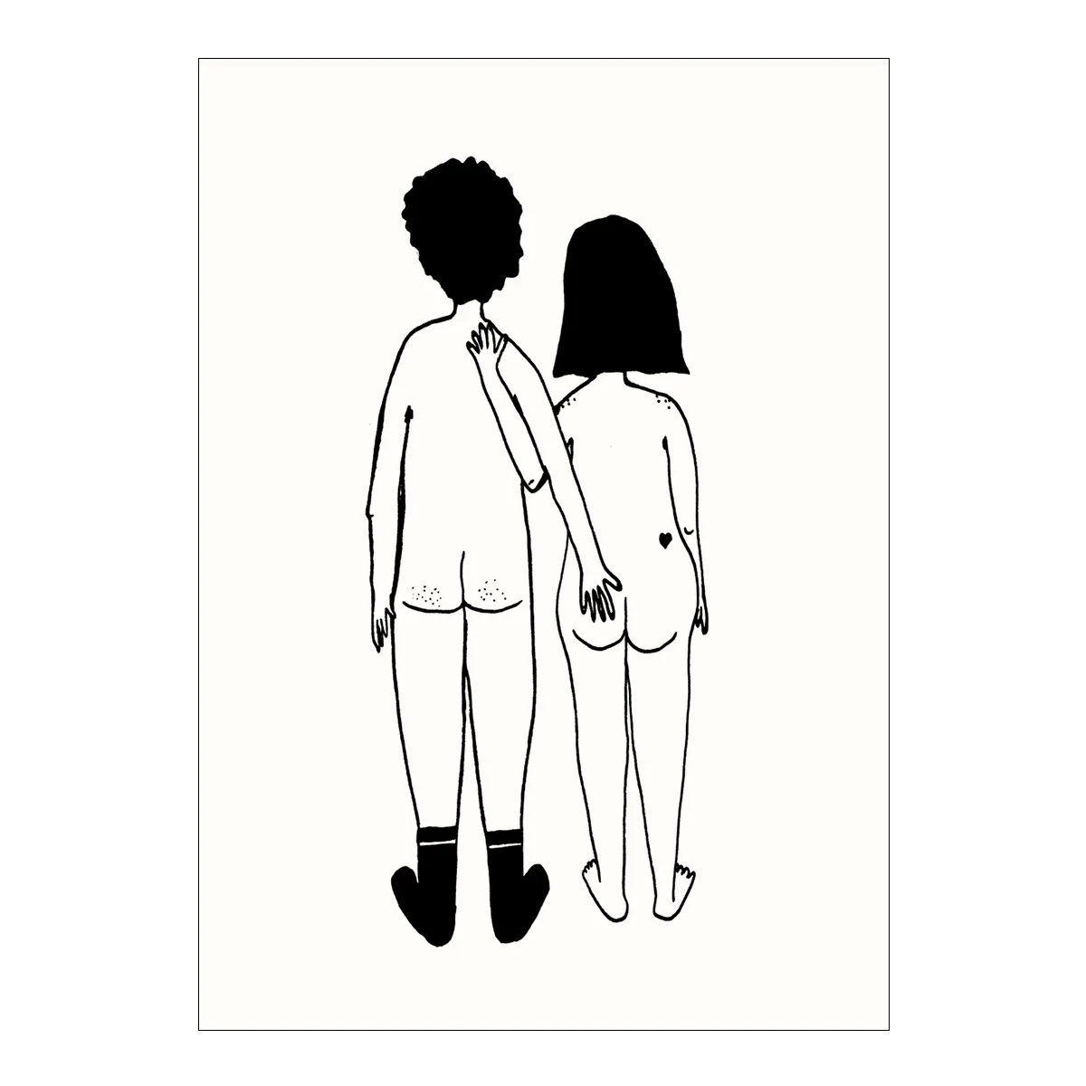Postkarte Helen B 'naked couple'