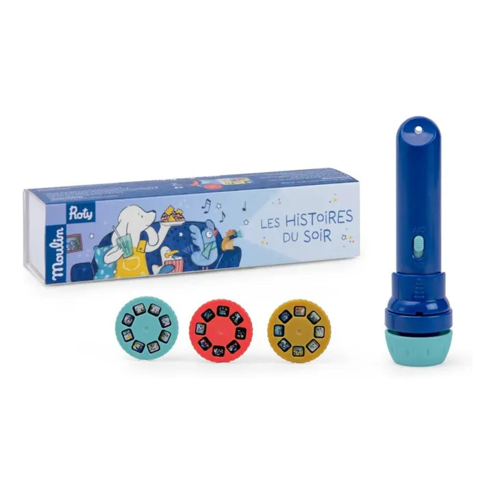 Geschichtentaschenlampe "Puce & Pilou" Moulin Roty