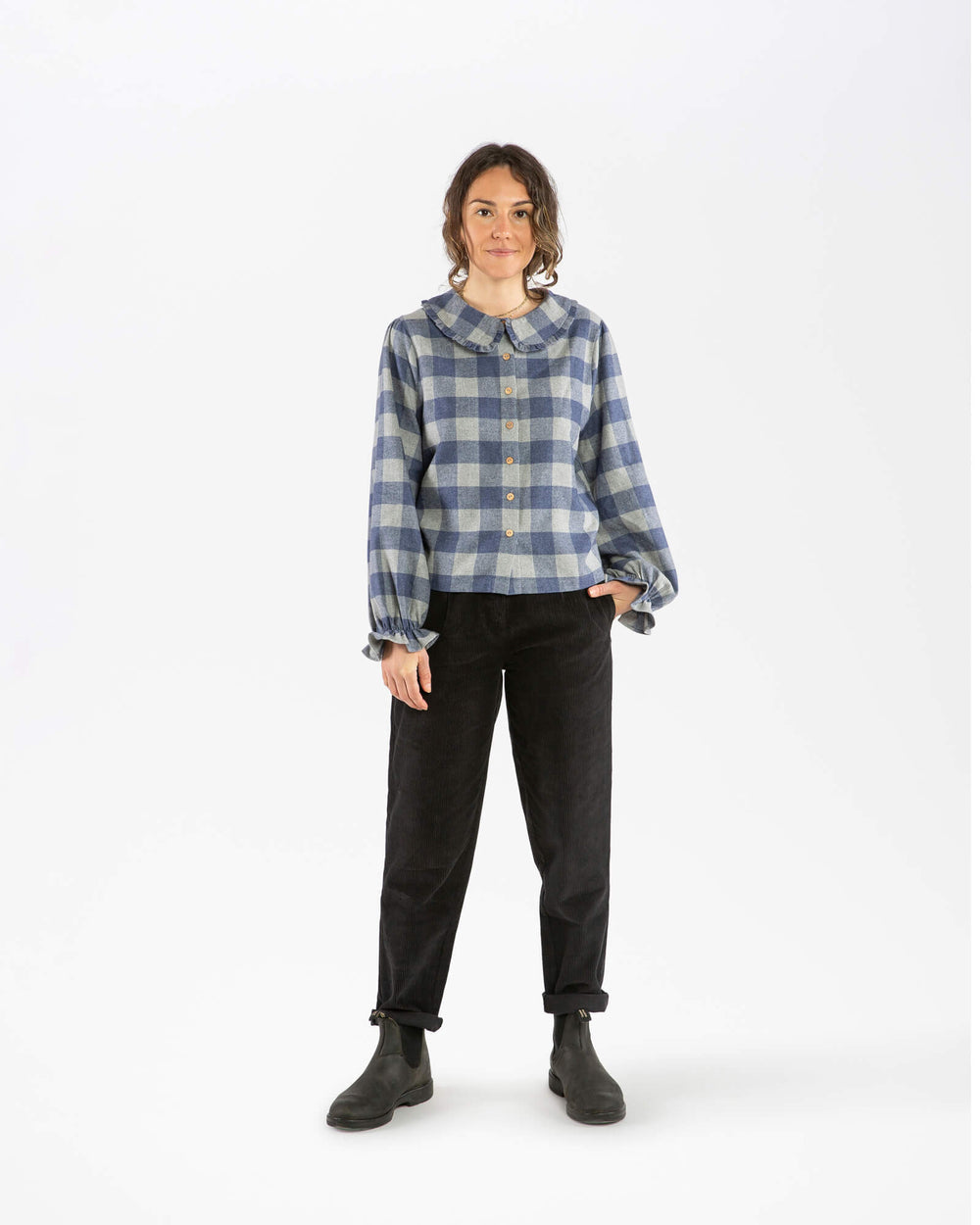 Matona Flanell Blouse plaid check