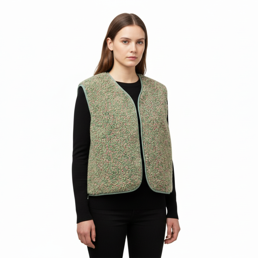 studio du. Teddyweste mint mit Sprenkel