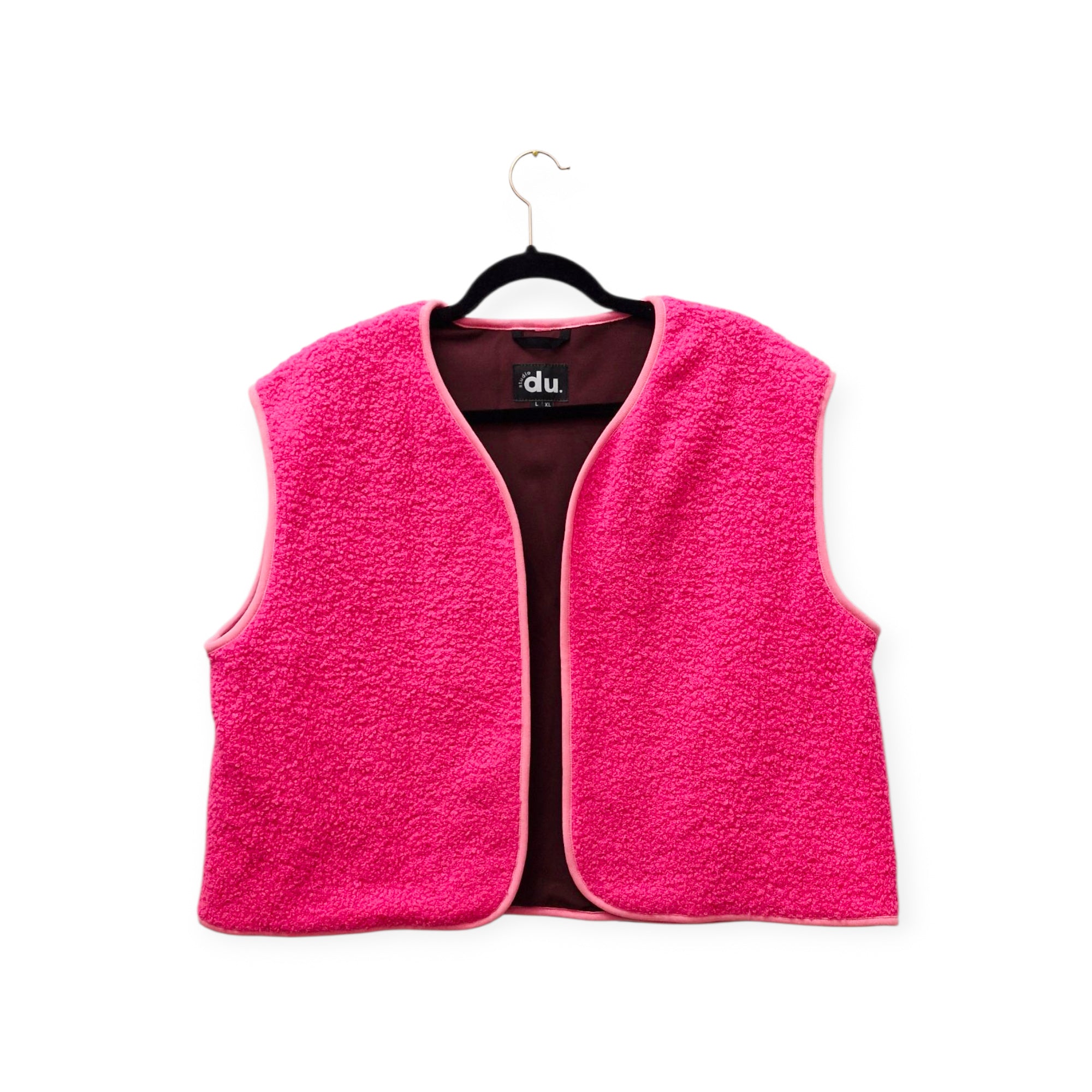 studio du. Teddyweste neonpink/ bordeaux