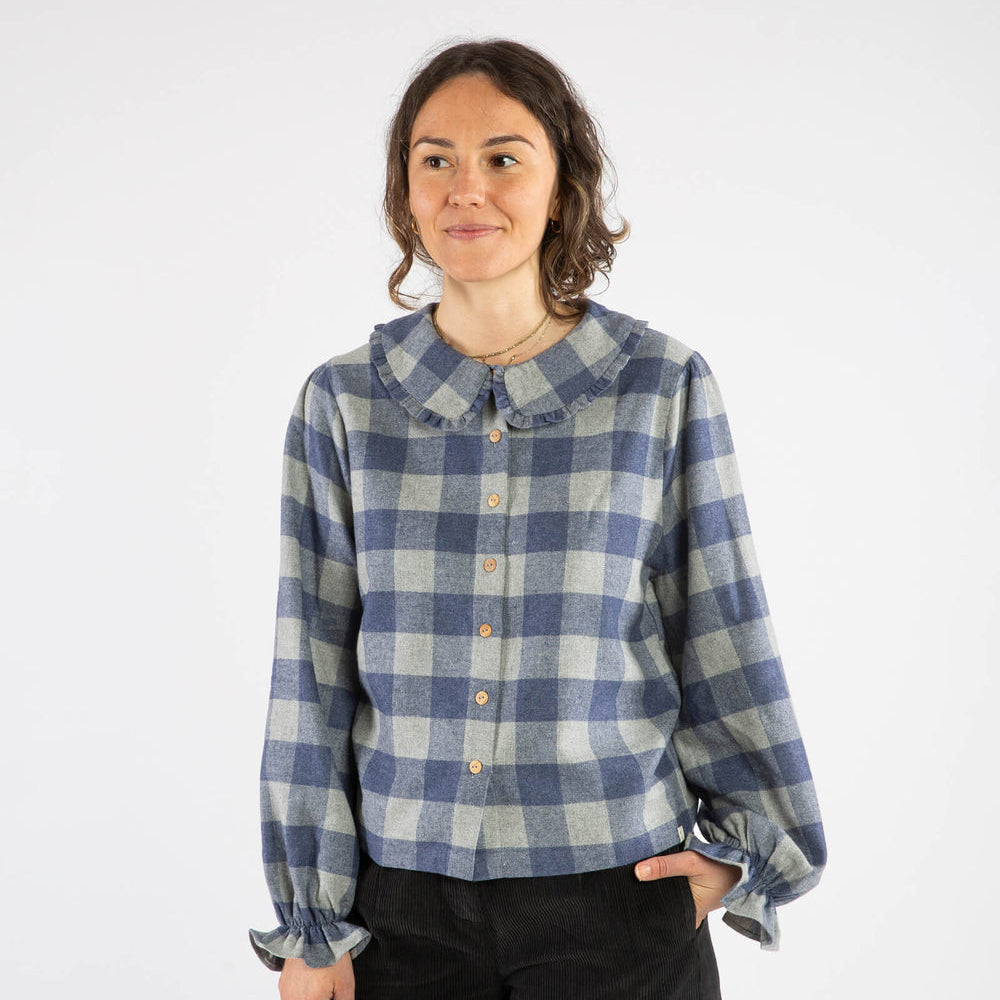 Matona Flanell Blouse plaid check