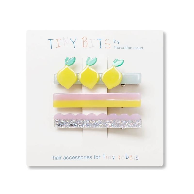 The Cotton Cloud Haarspangen 'Lemon' (3er-Set)