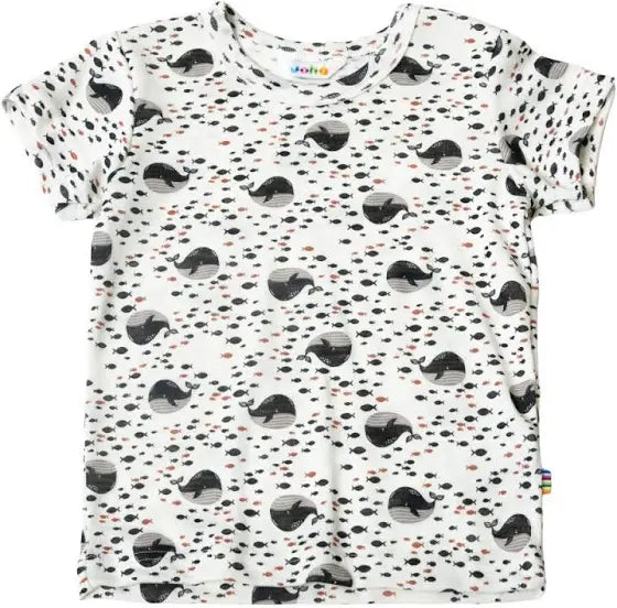 T-Shirt Joha 'Walfische' WolleSeide