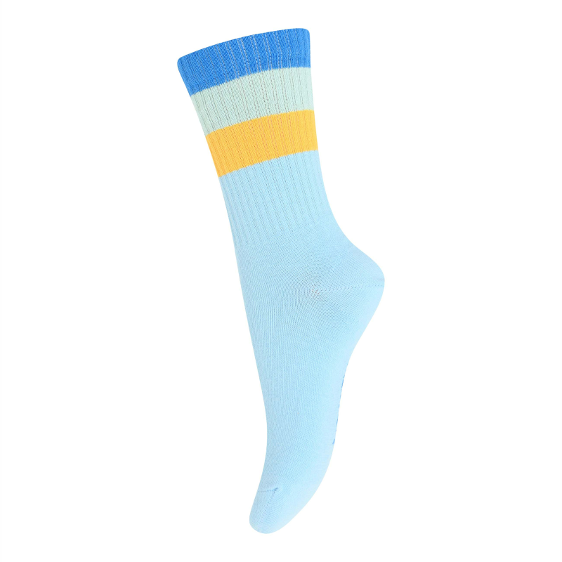 MP Denmark Socken 'wide stripes - sky blue'