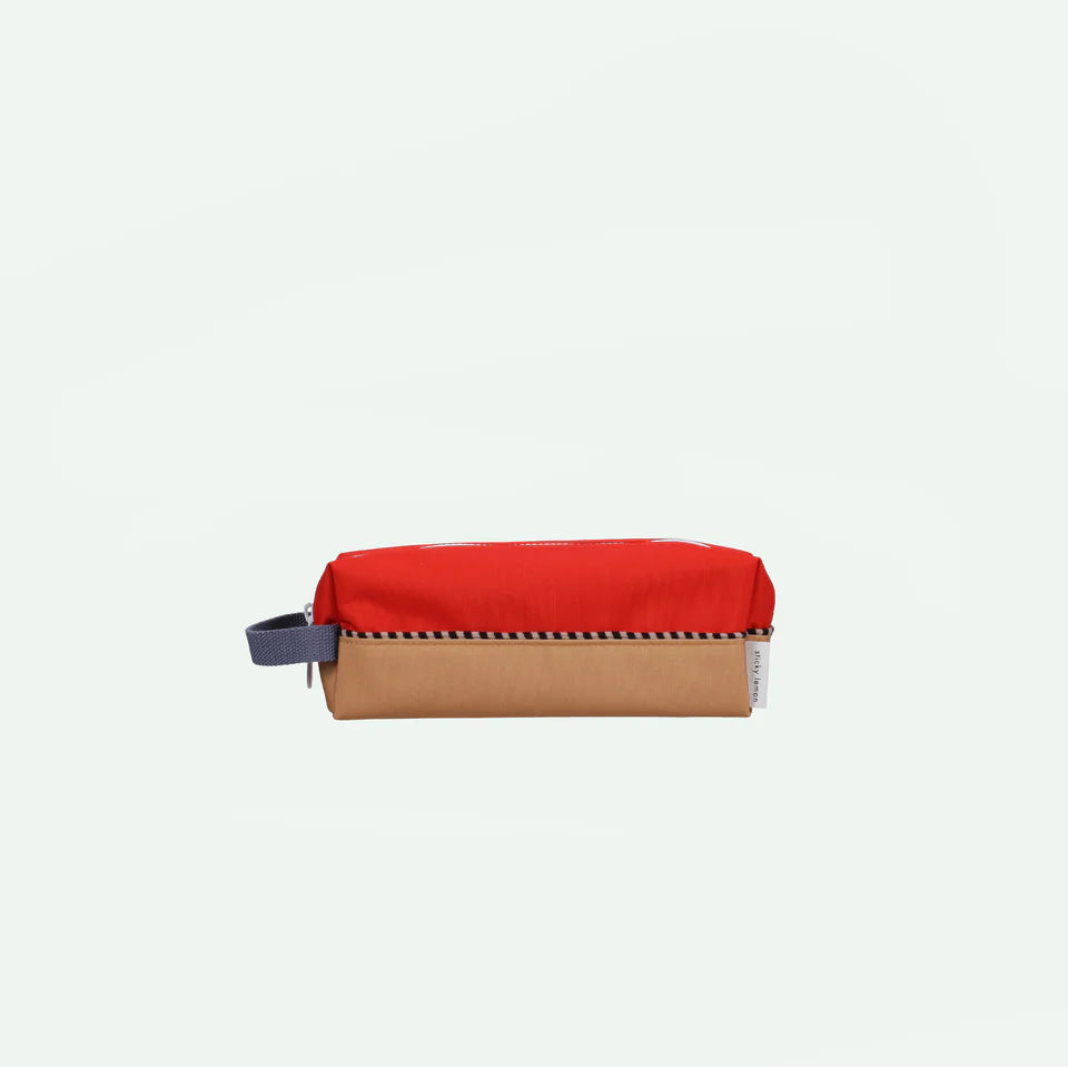 Sticky Lemon Pencilcase| Federmäppchen| colourblocking red hat + jane beige