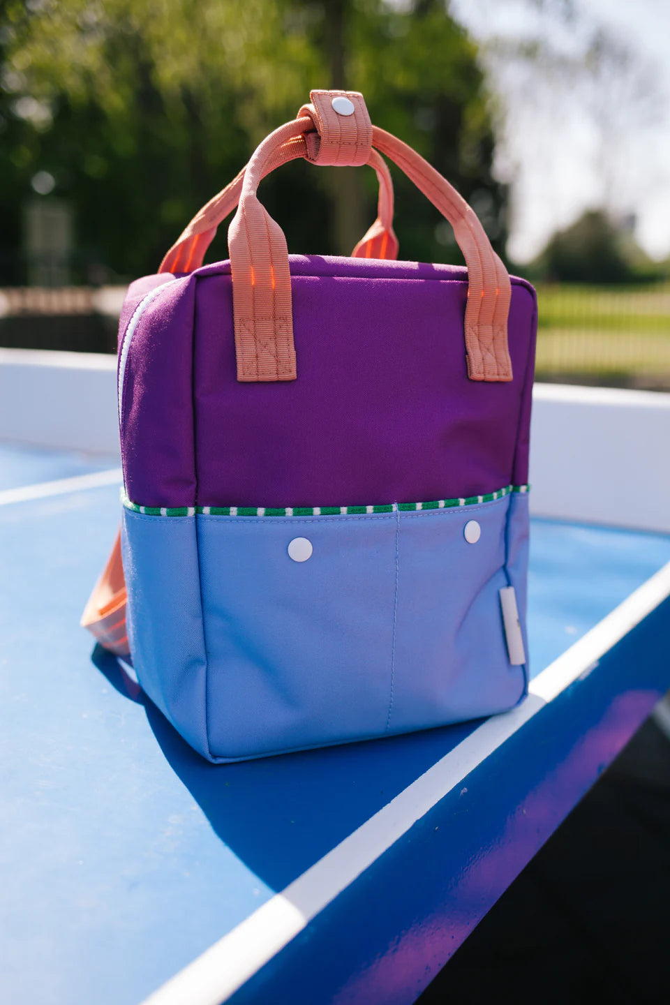 Sticky Lemon Rucksack klein backpack small | better together | colourblocking | purple tights + badminton blue