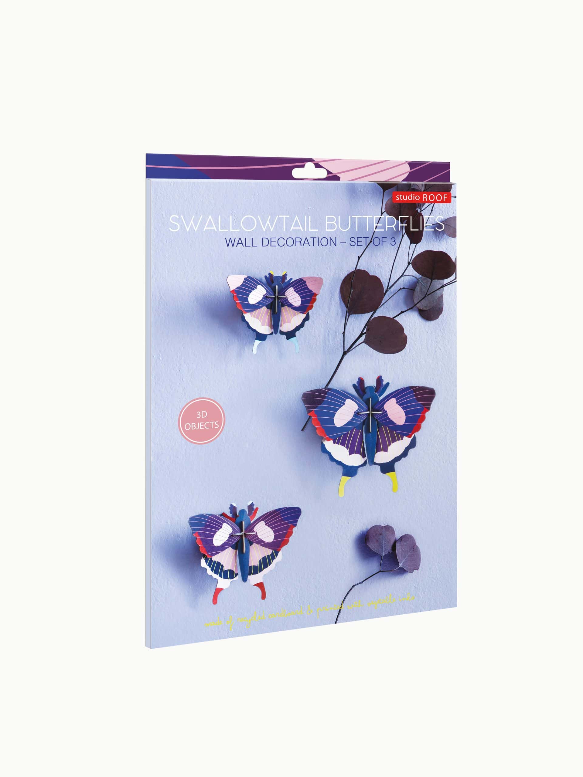 Studio ROOF 'Big insects - Swallowtail Butterflies, set of 3'