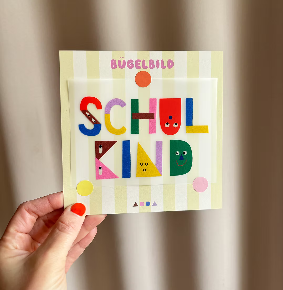 Anna Beddig  -Bügelbild "Schulkind"