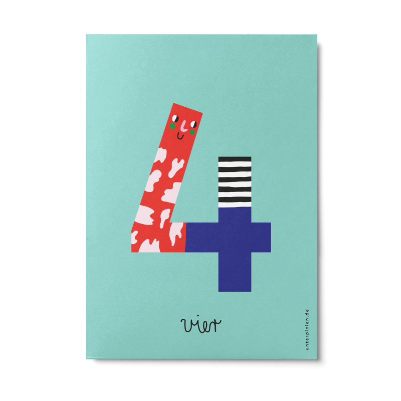 Unter Pinien Postkarte 'Zahlenparade' (verschiedene Varianten)